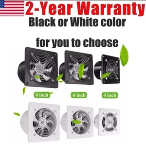4" 6" 8'' Exhaust Fan Ventilation Extractor Fan Wall-Mounted Blower US FAST ST - Picture 1 of 22