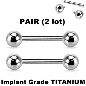 2 barras internas de titanio sólido anillo de pezón oreja barra de cartílago piercing joyería - Imagen 1 de 1
