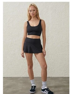 COTTON ON BODY Women's SZ Medium Ultra Soft Move Tennis Skort Skirt Black - Picture 1 of 10