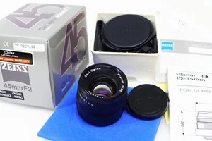 Contax G Black 45mm f2 Planar T* AF G Lens w/Box/IB/Caps f/ Black G2 Minty LOOK! - Picture 1 of 11