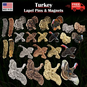 Imán de refrigerador Wild Turkey Pin Turkey, hecho en EE. UU. - Imagen 1 de 31