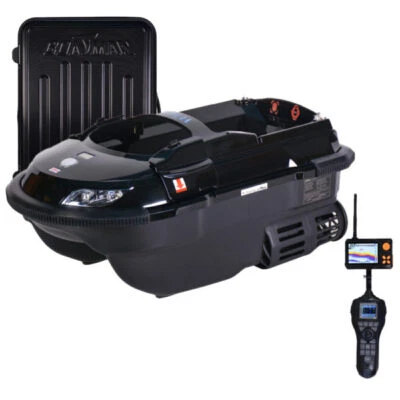 Boatman Vulcan Pro Schwarz mit GPS und Echolot Futterboot Baitboot Karpfen Angel - Bild 1 von 4