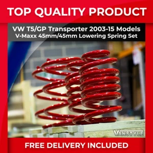 FOR VW T5 TRANSPORTER T5.1 V-MAXX VMAXX 45MM SPORTS PERFORMANCE LOWERING SPRINGS - Picture 1 of 10