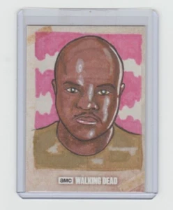 TOPPS WALKING DEAD EVOLUTION T-DOG SKETCH CARD BY ARTIST NATHAN OHLENDORF 1/1! - Picture 1 of 2