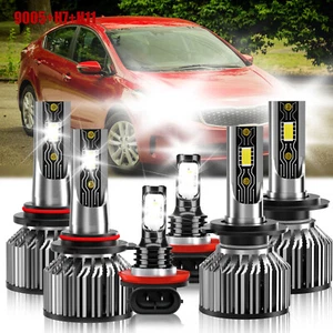 LED Headlight +Fog Light Kit High&Low Beam Bulb 6500K For Kia Forte 2017-2018 - Picture 1 of 11