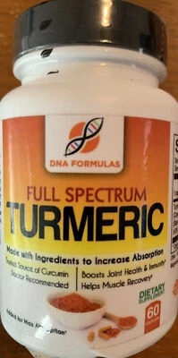 DNA FORMULAS Full Spectrum Turcuma - 60 Cápsulas Frete Grátis - Imagem 1 de 3