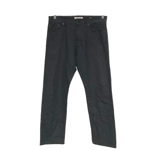 Calvin Klein Black Cotton Straight Pants - Picture 1 of 4