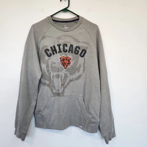 Chicago Bears NFL Football Grey Crew Neck Jumper Size Medium Sweatshirt - Picture 1 of 6