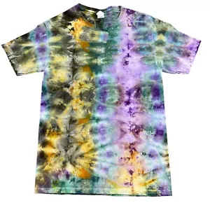 Handgefertigtes kleines Hanes Eiskrawatte gefärbtes kleines T-Shirt Regenbogen mehrfarbig Unisex Herrenschnitt - Bild 1 von 7