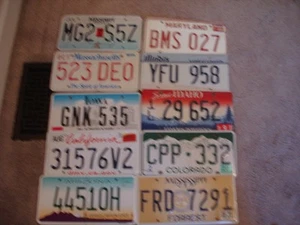 LICENSE PLATE lot of 10 lot e bulk ... BUY ALL STATES HERE FAST SHIPPING - Picture 1 of 1