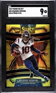 2020 PANINI SELECT CONCOURSE GOLD PRIZM /10 DEANDRE HOPKINS SGC 9 POP 1 - Picture 1 of 2