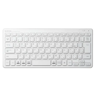 ELECOM Keyboard Wireless (Receiver Included) Pantograph Mini Keyboard White TK-F - Image 1 of 4