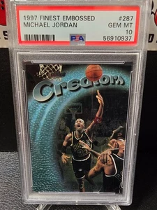 1997 Finest Embossed MICHAEL JORDAN #287 PSA 10 GEM MINT - Picture 1 of 2
