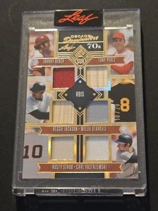 2025 Leaf Seasons In The Sun Decade Dominators 70s 10/20 Bench Jackson Yaz Perez - Picture 1 of 2