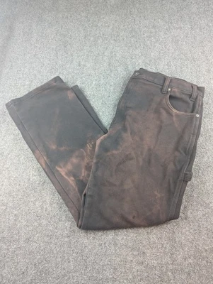 Dickies Temp iQ Pants Mens 40x32 Black Distressed Workwear Utility Fleece Lined Foto 1 de 4