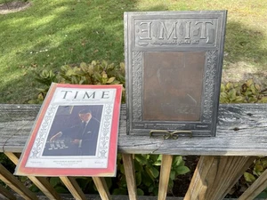 Vintage Metal Time Magazine Cover Printing Press Copper Plate With 1931 Issue - Picture 1 of 9