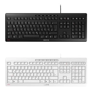 CHERRY STREAM Keyboard PC Tastatur USB abriebfest ergonomisch LED Tasten Büro - Bild 1 von 2