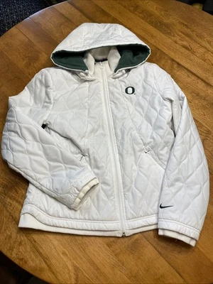 White Nike Oregon Ducks Fleece Lined Jacket, Medium - Image 1 of 4