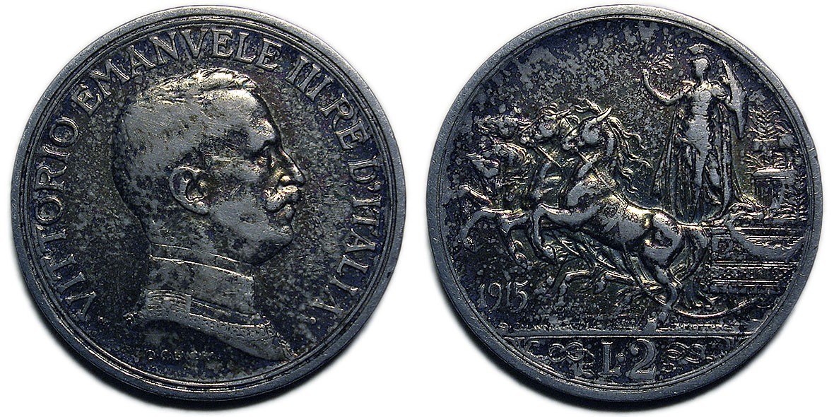 1915年 イタリア 2リラ銀貨 NGC AU55 1915年 イタリア 2リラ銀貨 NGC AU55 Italy 2 Lire KM 55 Prices