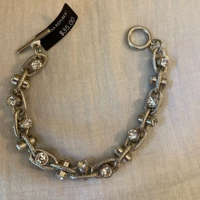 Pulsera Banana Republic piedras transparentes con joyas nueva Foto 1 de 4