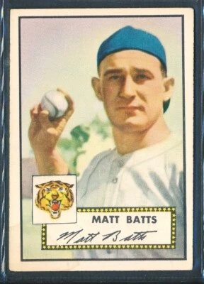 1952 Topps Set-Break #230: MATT BATTS Detroit TIgers ~ EX to EX-MT - Image 1 of 2
