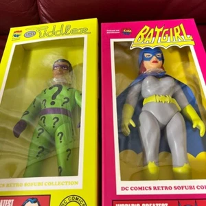 DC Comics Sofubi Collection Soft Vinyl The Riddler Batgirl Batman Set of 2 Used - Picture 1 of 7