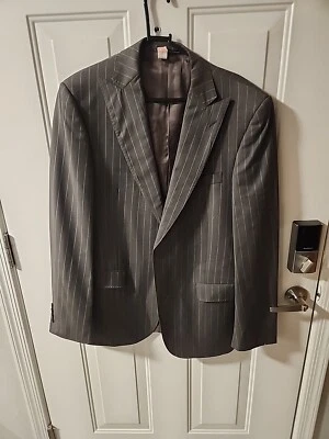 Murano Collezione мужской размер 42R серый в тонкую полоску для Dillard костюм куртка как есть - Изображение 1 из 4