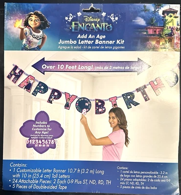 Disney Encanto Birthday Party HAPPY BIRTHDAY Banner  NEW 10.7 Feet long - Image 1 of 4