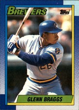 1990 Topps Milwaukee Brewers Baseball Card #88 Glenn Braggs