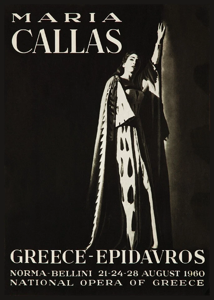 POSTERSANDCO OPéRA Maria CALLAS NORMA 1960 Rf0020 - POSTER HQ 45x60cm d'une AFFICHE VINTAGE
