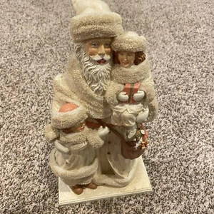 Silvestri Brillo Dorado Santa Niños Decoración Única Navidad Navidad Navidad Figura 14” - Imagen 1 de 8