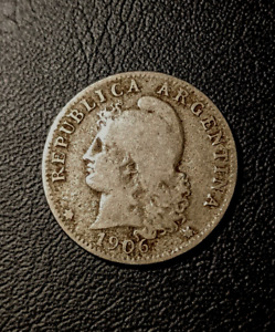 1906 Argentina 20 Centavos coin  -  KM# 36 - SCARCE - #E296