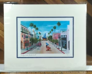 Larry Dotson Vacation Memories 2014 Disney Print Mickey on Hollywood Boulevard - Picture 1 of 3