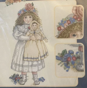 Vtg Rare Leisure Arts Jan Hagara TIFFANY Cross Stitch kit #113902 - Picture 1 of 3