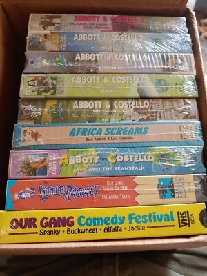 Abbott and Costello 7 New VHS  plus 1 New Our Gang and 1 New Little Rascals Foto 1 de 4