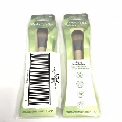 2 EcoTools Classic Smooth and Flawless Base Foundation Brushes 1202 New - Image 1 of 2