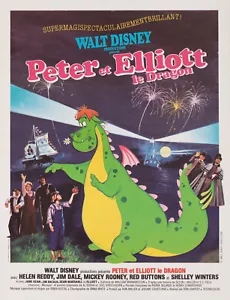 Affiche originale, Dragon Peter et Elliott, dessin animé Walt Disney, film enfant 1980 - Photo 1/6