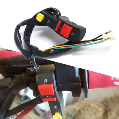 Motorcycle 22mm 7/8inch Handlebar Electric Start Stop ON/OFF Button Light Switch - Image 1 of 4