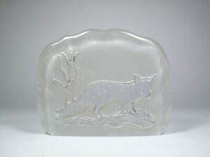 nybro schweden kristall glas skulptur fuchs sweden briefbeschwerer paperweight