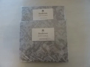 SANDERSON OPTIONS SIBYL SILVER PAIR OF OXFORD PILLOWCASES BNIP - Picture 1 of 2