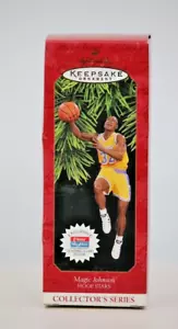 Magic Johnson 1997 Hallmark Keepsake Ornament With Fleer SkyBox Trading Card - Picture 1 of 3