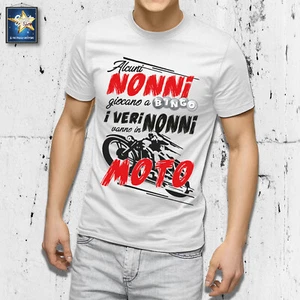 T-shirt Maglietta NONNO Motociclista Motorbike festa dei nonni Idea regalo Nonni - Picture 1 of 5