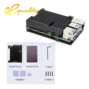 For Raspberry Pi 4B Protect Case Cover Fast Heat Dissipation w/ Cooling Fan - Afbeelding 1 van 12