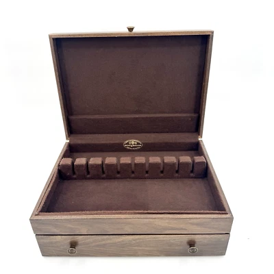 Reed and Barton Bristol USA Silverware Flatware Storage Chest Box - Image 1 of 4