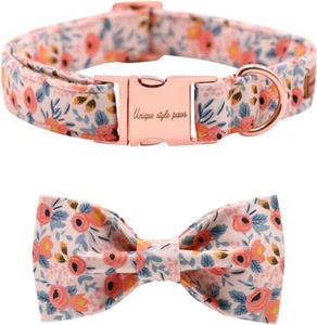 Dog Collar Bow Tie Collar Adjustable Collars for Dogs and Cats Small Medium Larg - Picture 1 of 7