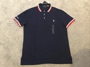 Polo Ralph Lauren Colour Block Kragen Polo Navy in Herren Größe M BRANDNEU - Bild 1 von 5