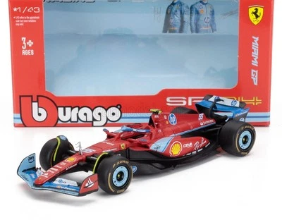 MODELLINO AUTO STATICO BURAGO FERRARI F1 SF24 MIAMI GP 2024 SAINZ SCALA 1/43 - Immagine 1 di 4