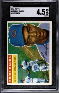 1956 Topps Ernie Banks Chicago Cubs “Mr. Cub” HOF White Back SGC 4.5 VG-EX+ - Picture 1 of 2