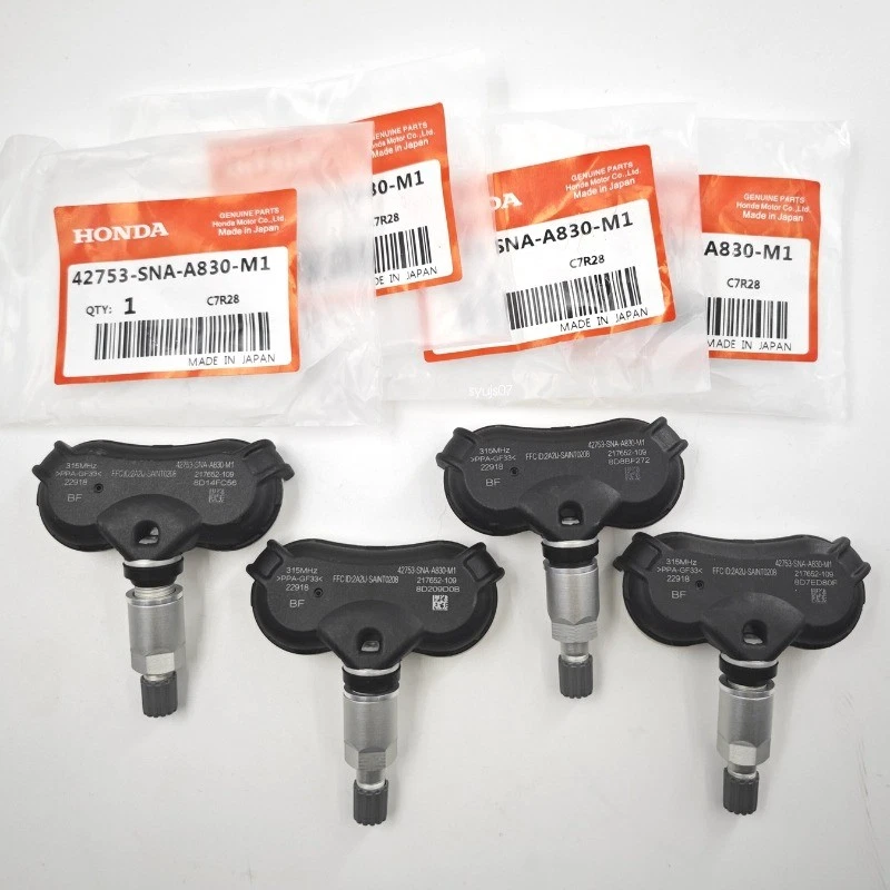 4Pcs Genuine Tire Pressure Sensor Monitor 42753-TR3-A810-M1 TPMS For Honda CIVIC Foto 1 de 4