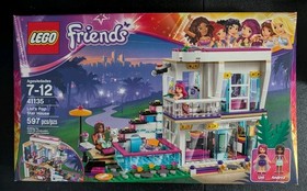 LEGO Sealed 41135 Friends Livi&rsquo;s Pop Star House Figures Livi & Andrea Retired
